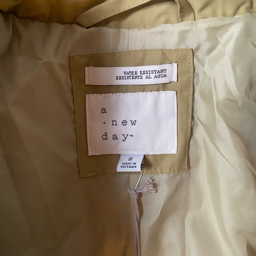 A New Day Women's Windbreaker Rain Trench Coat Size Small NWT - Picture 13 of 13